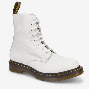 Dr. Martens White 1460 Pascal Lace Up Leather Boots